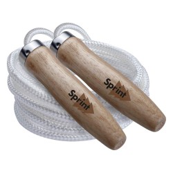 Heavyweight Nylon Ball Bearing Speed Jump Rope with Wood Handles