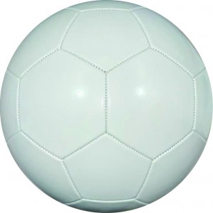 MACHINE STITCH FOOTBALL MADE OF PVC SHINE WITH FABRIC LAYER RUBBER BLADDER SIZE 5 WEIGHT 260 - 280 G 
